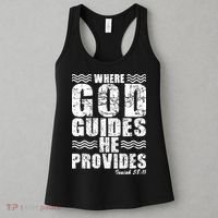Where God Guides He Provides Funny Christian Gift Women's Tank Top thumb 3