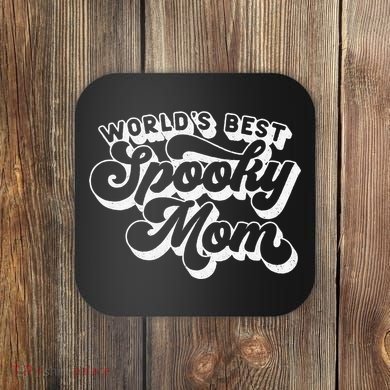 Women Goth Graphic Momster WorldS Best Spooky Mom Coaster