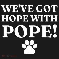 Weve Got Hope With The Pope Funny Paw Women's Hoodie thumb 2