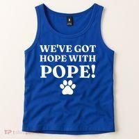 Weve Got Hope With The Pope Funny Paw Tank Top thumb 2