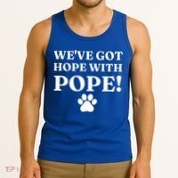 Weve Got Hope With The Pope Funny Paw Tank Top thumb 3