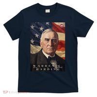 Warren G. Harding 29th President Of The United States Portrait T-Shirt thumb 0
