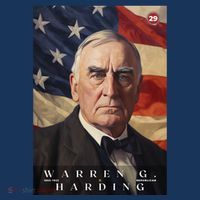 Warren G. Harding 29th President Of The United States Portrait Women's Hoodie thumb 2