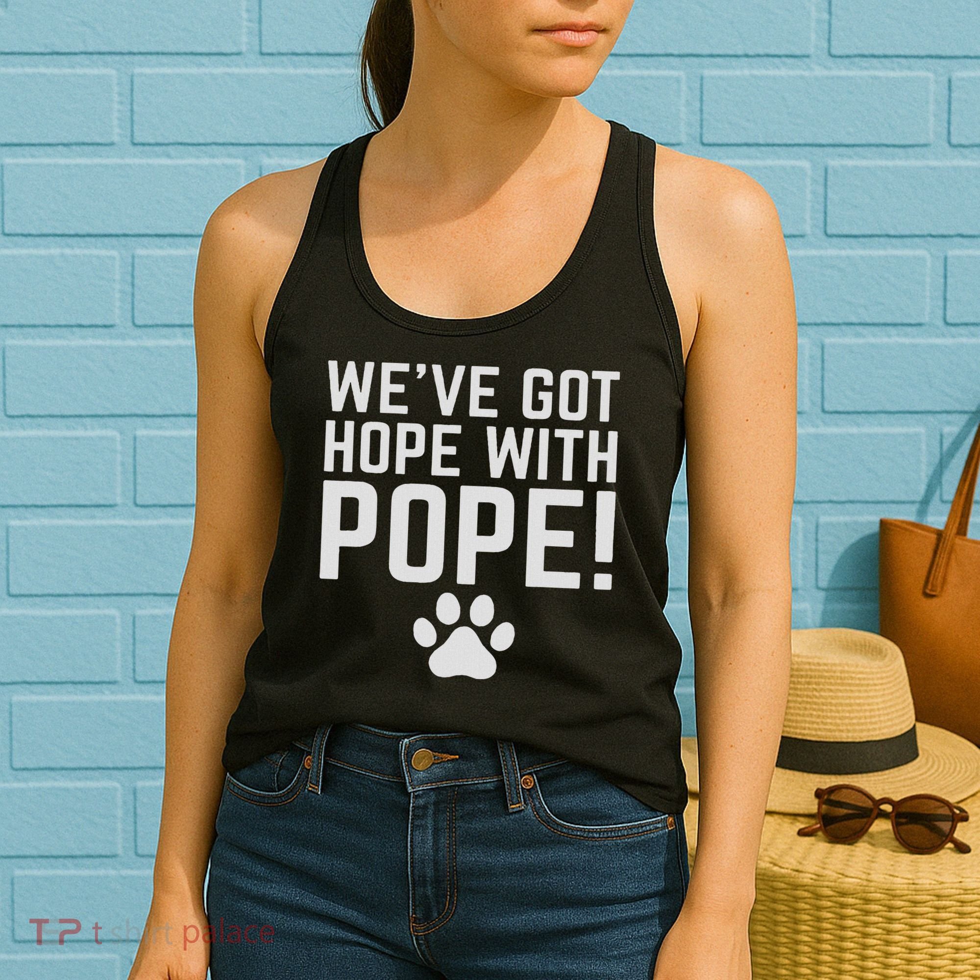 We've Got Hope With The Pope Kentucky S We've Got Hope With The Pope Kentucky Paw Print Women's Tank Top