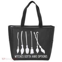 Witches Gotta Have Options Funny Halloween Tote Bag thumb 0
