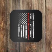 Welder Gift Husband Father Welder Hero American Flag Coaster thumb 0