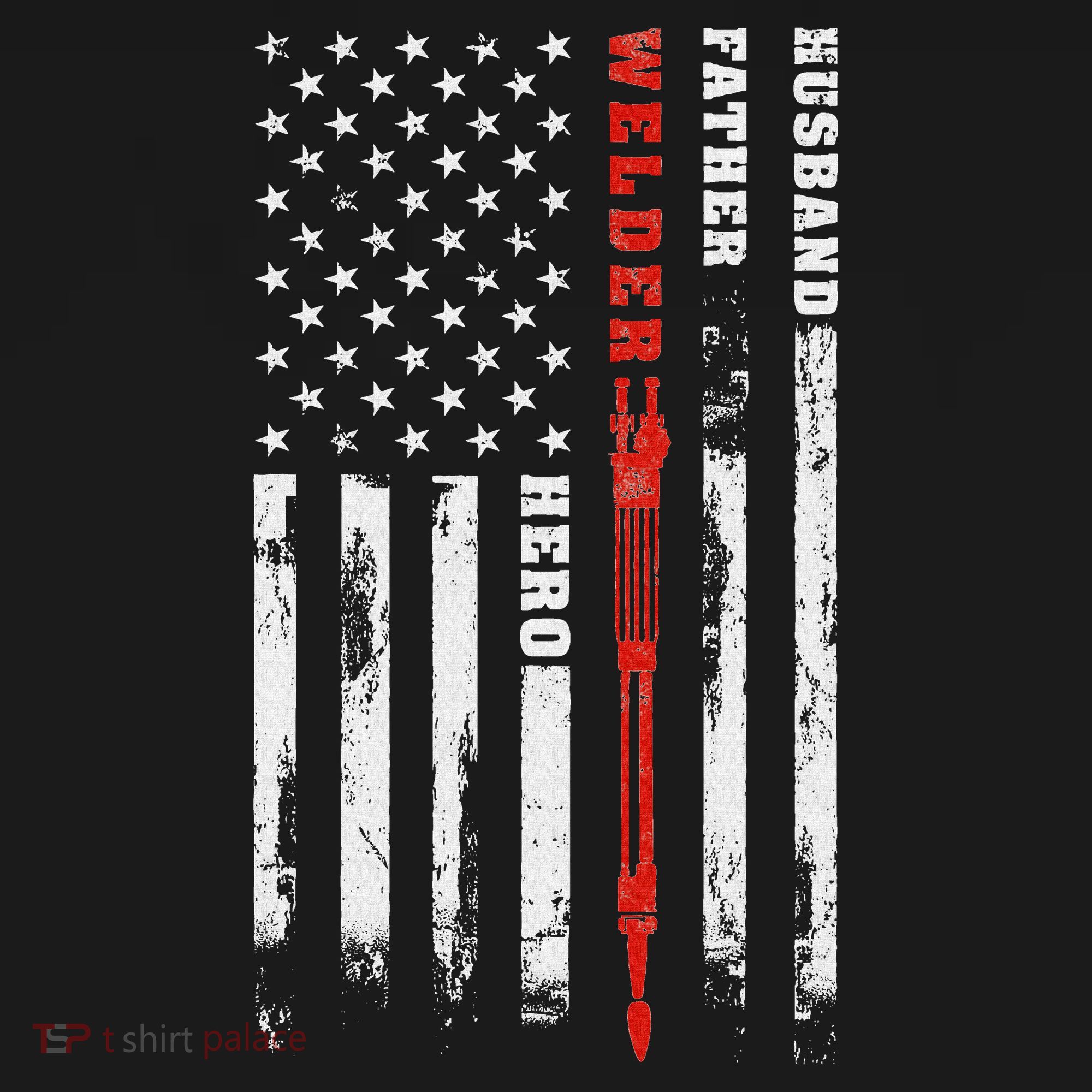 Welder Gift Husband Father Welder Hero American Flag Mousepad