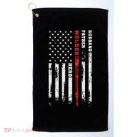 Welder Gift Husband Father Welder Hero American Flag Golf Towel thumb 0