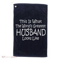 Worlds Greatest HUSBAND Golf Towel thumb 0