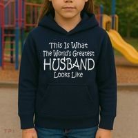 Worlds Greatest HUSBAND Kids Hoodie thumb 3