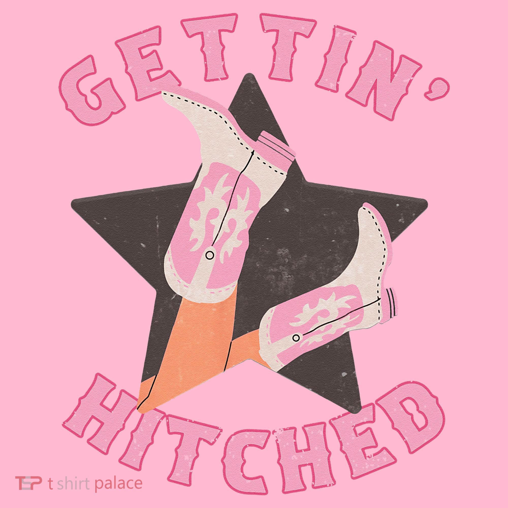 Western Gettin' Hitched Bridal Bachelorette Party Matching Coaster