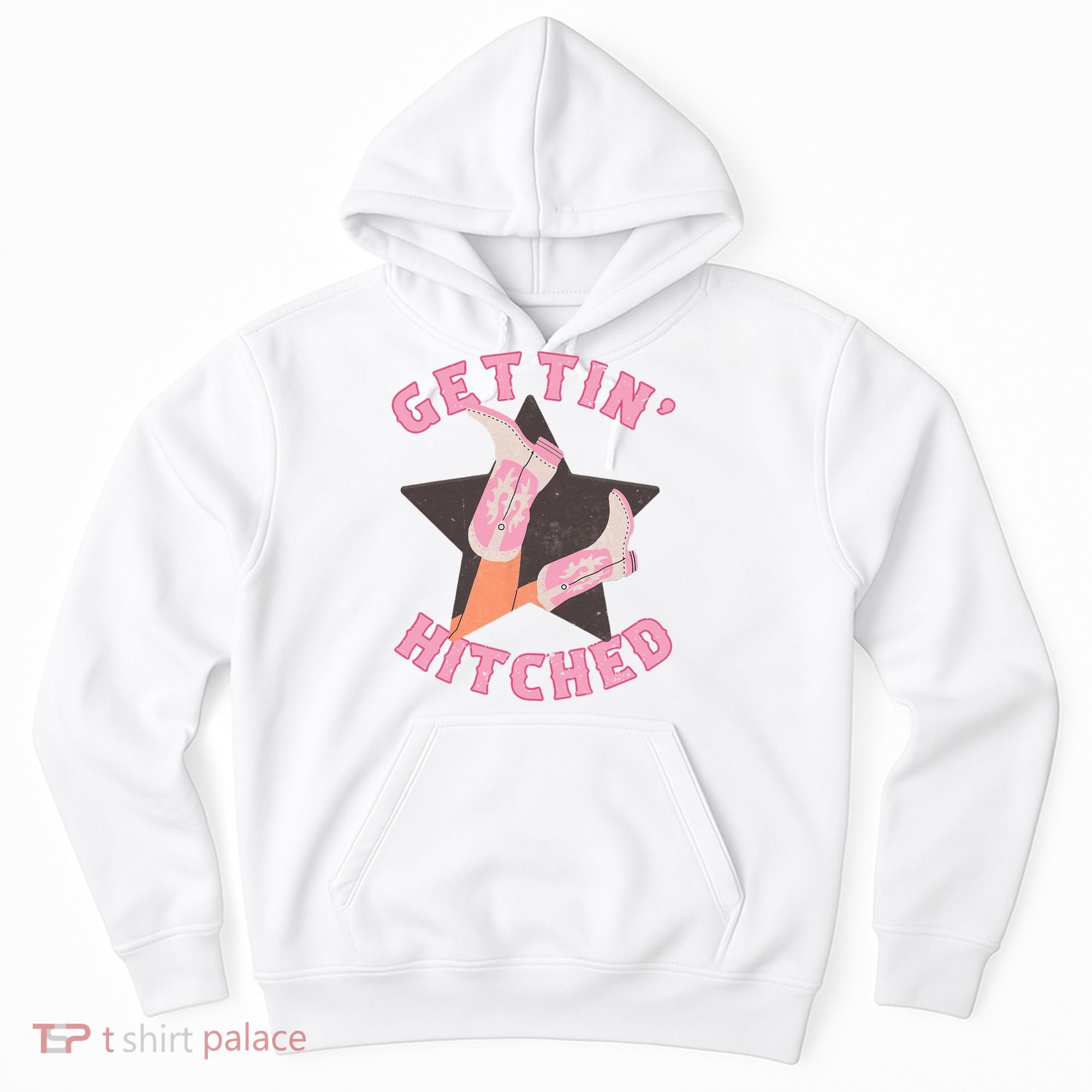 Western Gettin' Hitched Bridal Bachelorette Party Matching Hoodie