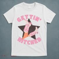 Western Gettin' Hitched Bridal Bachelorette Party Matching T-Shirt thumb 5