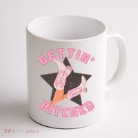 Western Gettin' Hitched Bridal Bachelorette Party Matching Coffee Mug thumb 1