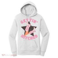 Western Gettin' Hitched Bridal Bachelorette Party Matching Women's Hoodie thumb 0