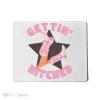 Western Gettin' Hitched Bridal Bachelorette Party Matching Mousepad thumb 0