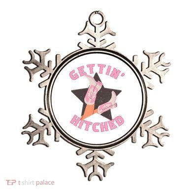 Western Gettin' Hitched Bridal Bachelorette Party Matching Ornament