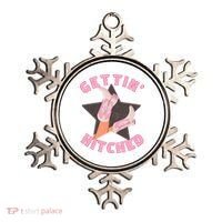 Western Gettin' Hitched Bridal Bachelorette Party Matching Ornament thumb 0