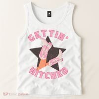 Western Gettin' Hitched Bridal Bachelorette Party Matching Tank Top thumb 2