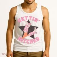 Western Gettin' Hitched Bridal Bachelorette Party Matching Tank Top thumb 3