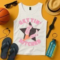 Western Gettin' Hitched Bridal Bachelorette Party Matching Tank Top thumb 4