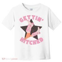 Western Gettin' Hitched Bridal Bachelorette Party Matching Toddler T-Shirt thumb 0