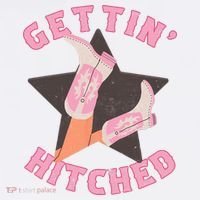 Western Gettin' Hitched Bridal Bachelorette Party Matching Visor thumb 3