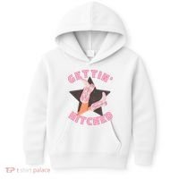 Western Gettin' Hitched Bridal Bachelorette Party Matching Kids Hoodie thumb 0