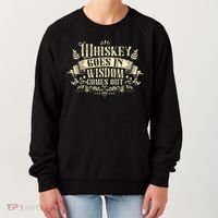 Whiskey Goes In Wisdom Comes Out Drinker Drinking Whisky Women's Sweatshirt thumb 0