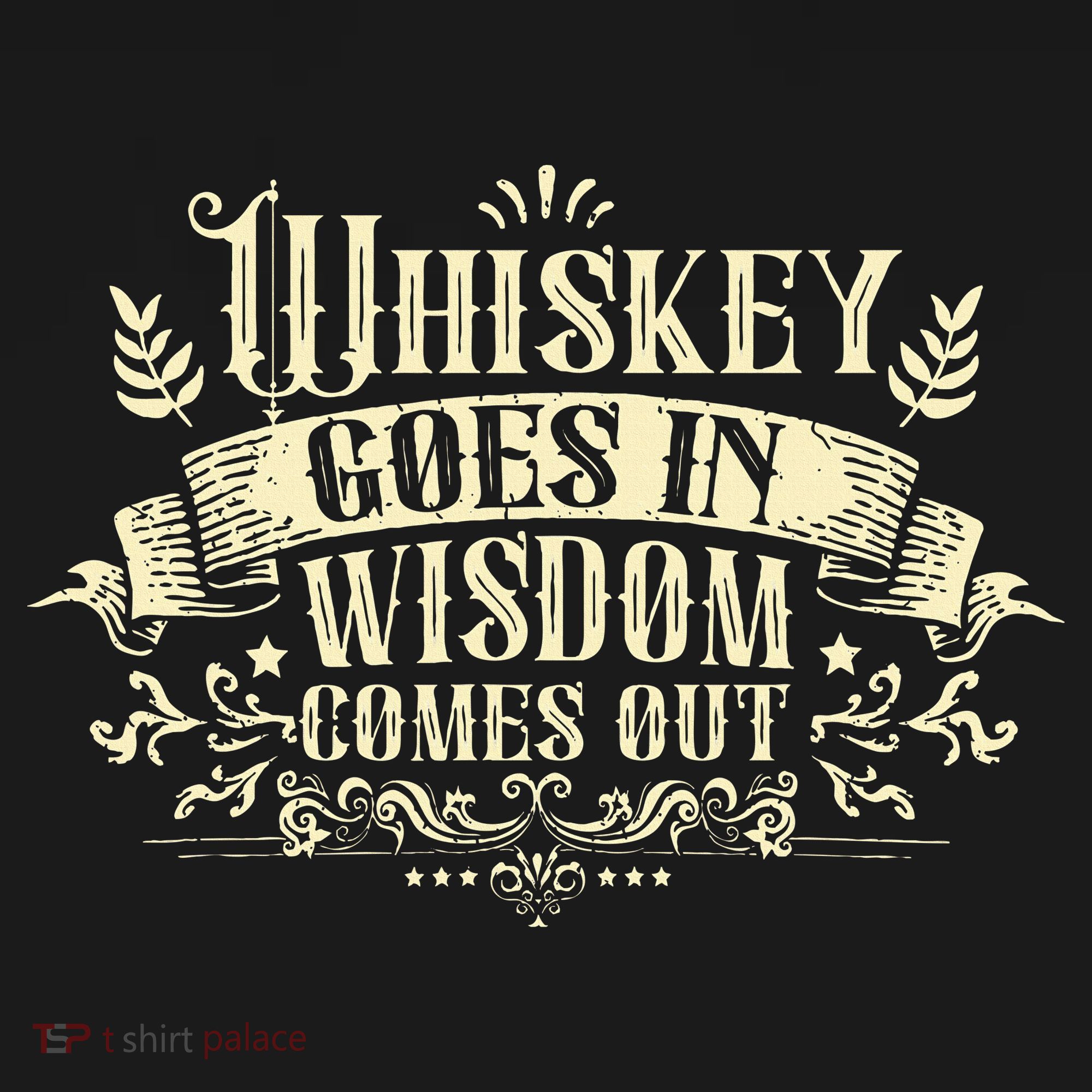Whiskey Goes In Wisdom Comes Out Drinker Drinking Whisky Coaster