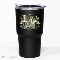 Whiskey Goes In Wisdom Comes Out Drinker Drinking Whisky Tumbler thumb 0