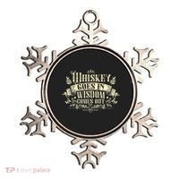 Whiskey Goes In Wisdom Comes Out Drinker Drinking Whisky Ornament thumb 0