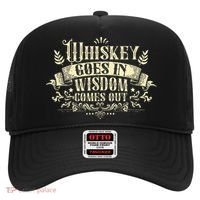Whiskey Goes In Wisdom Comes Out Drinker Drinking Whisky Hat thumb 0