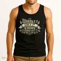 Whiskey Goes In Wisdom Comes Out Drinker Drinking Whisky Tank Top thumb 3