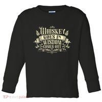 Whiskey Goes In Wisdom Comes Out Drinker Drinking Whisky Toddler Long Sleeve Shirt thumb 0
