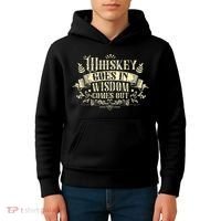Whiskey Goes In Wisdom Comes Out Drinker Drinking Whisky Kids Hoodie thumb 4