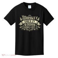 Whiskey Goes In Wisdom Comes Out Drinker Drinking Whisky Kids T-Shirt thumb 0