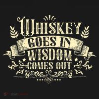 Whiskey Goes In Wisdom Comes Out Drinker Drinking Whisky Flat Bill Trucker Hat thumb 2
