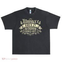 Whiskey Goes In Wisdom Comes Out Drinker Drinking Whisky Urban Oversized Heavyweight T-Shirt thumb 0