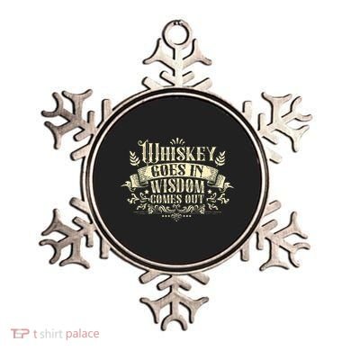 Whiskey Goes In Wisdom Comes Out Drinker Drinking Whisky Ornament