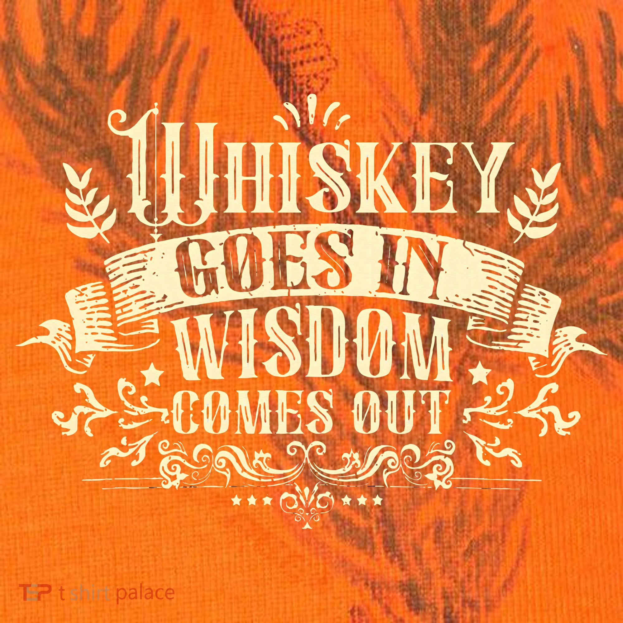 Whiskey Goes In Wisdom Comes Out Drinker Drinking Whisky Kati Licensed 12" Camo Cuffed Beanie