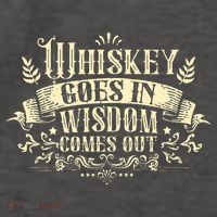 Whiskey Goes In Wisdom Comes Out Drinker Drinking Whisky Vector Backpack thumb 2