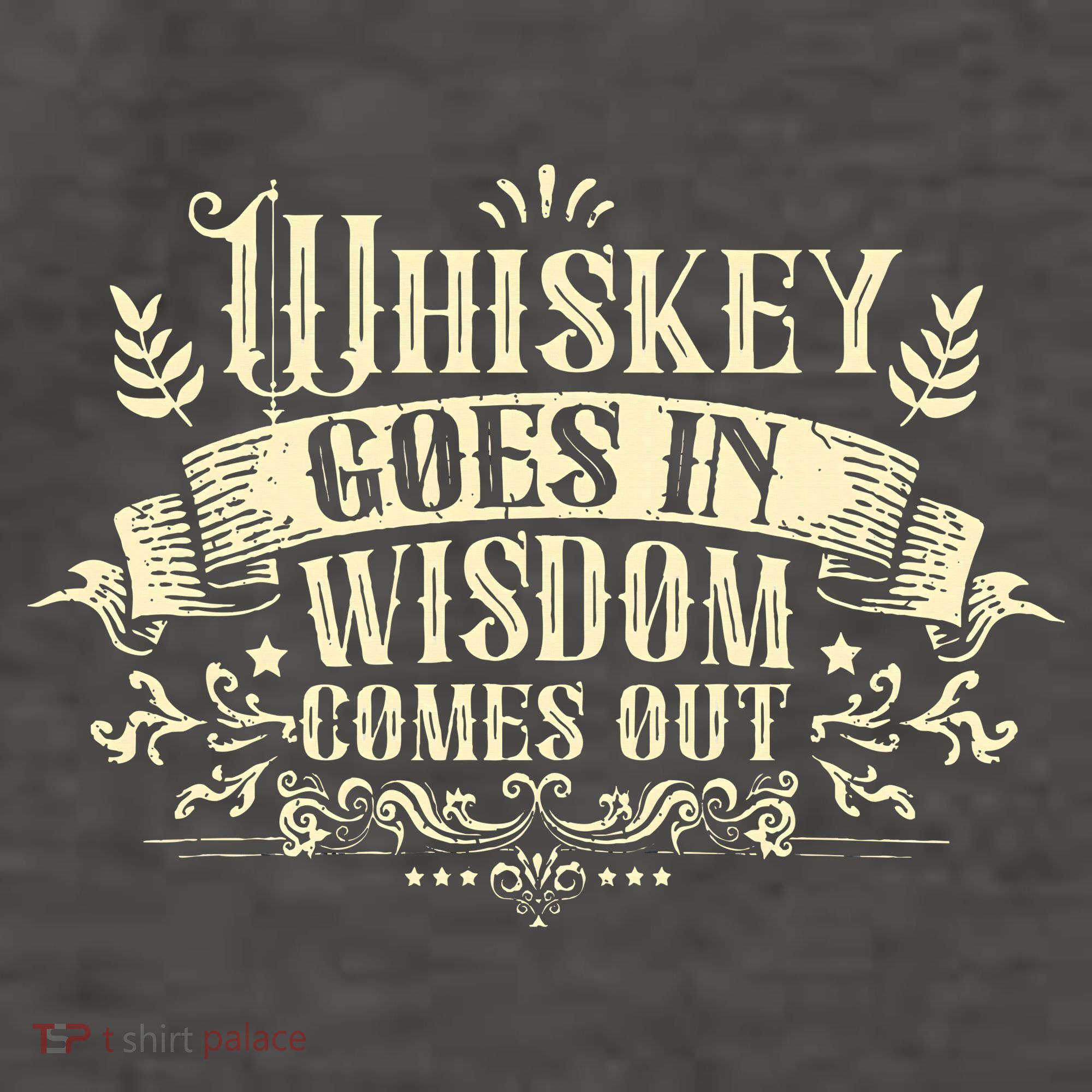 Whiskey Goes In Wisdom Comes Out Drinker Drinking Whisky Vector Backpack
