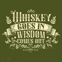 Whiskey Goes In Wisdom Comes Out Drinker Drinking Whisky The Baniff Cuffed Pom Beanie thumb 2
