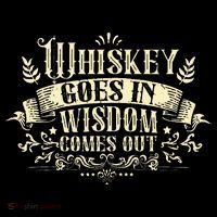 Whiskey Goes In Wisdom Comes Out Drinker Drinking Whisky V-Neck T-Shirt thumb 3
