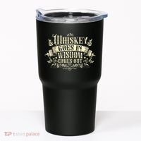 Whiskey Goes In Wisdom Comes Out Drinker Drinking Whisky Tumbler thumb 0