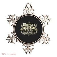 Whiskey Goes In Wisdom Comes Out Drinker Drinking Whisky Ornament thumb 0