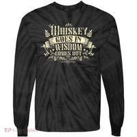 Whiskey Goes In Wisdom Comes Out Drinker Drinking Whisky Tie-Dye Long Sleeve Shirt thumb 0