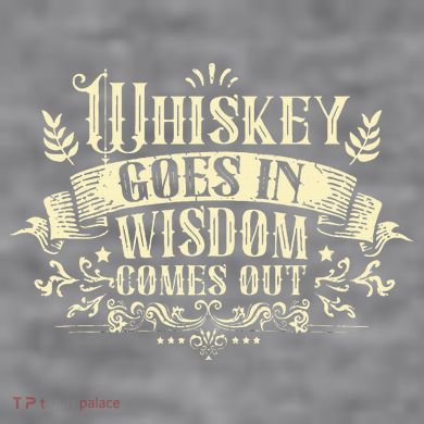 Whiskey Goes In Wisdom Comes Out Drinker Drinking Whisky Women's Racerback Cropped Tank