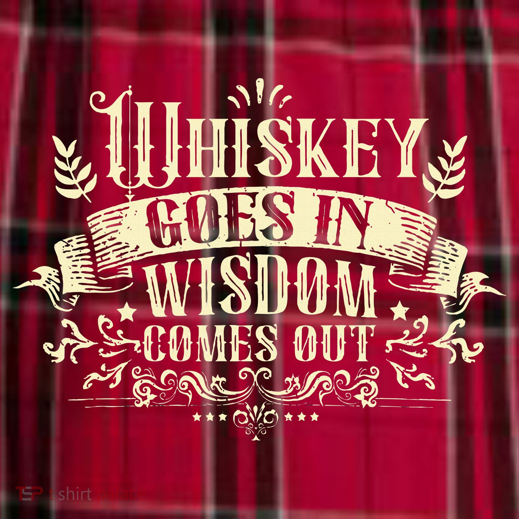 Whiskey Goes In Wisdom Comes Out Drinker Drinking Whisky Men's Flannel Plaid Pajama Pants